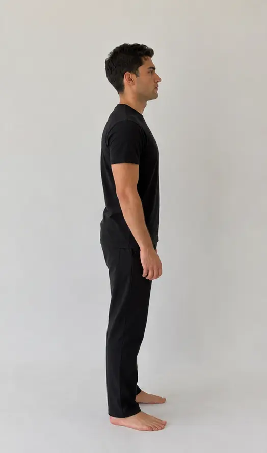 Erkek aday için yan profil fotoğraf örneği