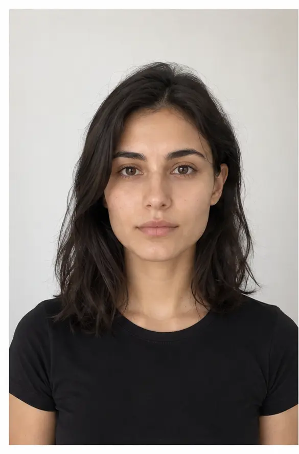 Kadın aday için doğal portre fotoğrafı örneği